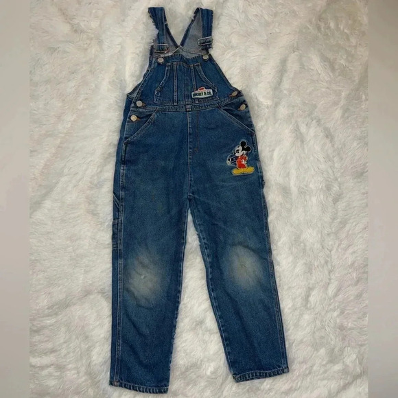 Vintage Mickey & Co Denim Overalls Vintage Size 7 Mickey Motor Co - Picture 3 of 7